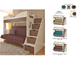 Двухъярусная кровать с диваном и угловой лестницей комодом АТL - 7701 (184x122 и 190x80) + 250 бонусов