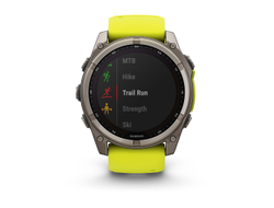 Умные часы Garmin Fenix 8 - 51 мм Solar, Sapphire титановый серый с желтым ремешком (010-02907-21)