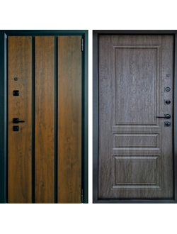 STEEL ART (СТИЛ АРТ) МЕЛИТОПОЛЬ. МОДЕЛЬ 276.  ОЦИНКОВАННЫЙ СТАЛЬНОЙ ЛИСТ, ДЕКОРАТИВНАЯ ПАНЕЛЬ, цвет ОРЕХ/ MDP-100 (ДУБ СЕРЫЙ)