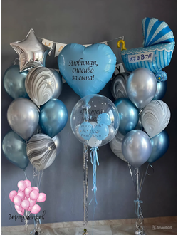 set-1-vypiska-iz-roddoma-malchik+доставка Краснодар, шарики с гелием недорого, спасибо за внука