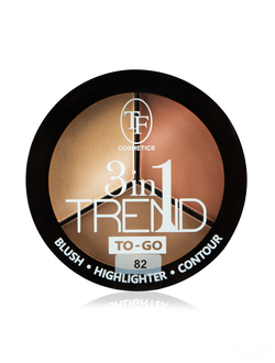 TF cosmetics Палетка для контуринга лица TREND TO-GO FACE CONTOURING PALETTE СТР-18, тон 82 Golden brown Золотисто-коричневый