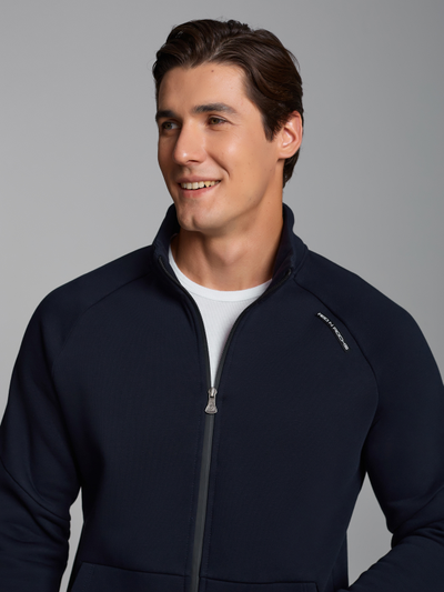 Теплый спортивный костюм мужской, с начесом,  12SKM-1464, темно-синий