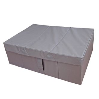 Короб для хранения с крышкой складной, серый (разные размеры)