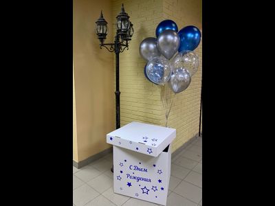 коробка сюрприз с воздушными шарами № 19