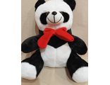 Панда с бантом гладкий мех (38 см)
