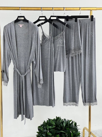 Домашняя одежда Виктория Сикрет 5в1 цвет серый