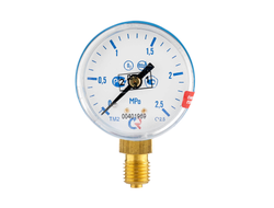 Манометр с поверкой 2,5 МПа, кислород