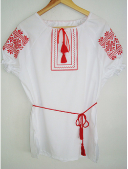 Блузка с вышивкой "Славянушка"  Орнамент "Спарыш".