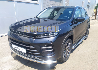 Защита переднего бампера d60 для CheryExeed LX (2022-...)