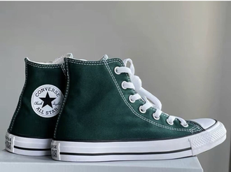 Кеды Converse All Star зеленые высокие