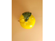 Яблоко с листом (желтое)