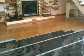 Монтаж пленочного теплого пола