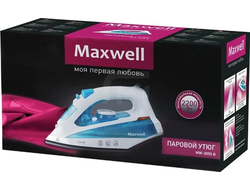 Утюг Maxwell MW-3055B 2200Вт белый/голубой