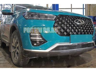 Защита радиатора для Chery Tiggo 7 Pro 2020- black низ
