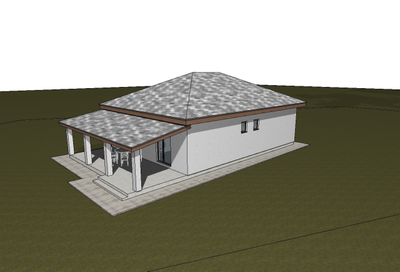 Одноэтажного дом с тремя спальнями 91.27 м² + терраса 31.55 м²(S6)