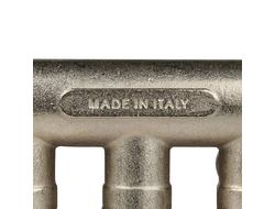 Коллектор распределительный STOUT с шаровыми кранами 3/4", 2 отвода 1/2" (красные ручки) (Арт. SMB 6