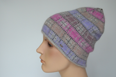 Шапка в клетку разноцветная Vizio Италия 1038 CY