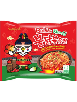 Лапша Samyang Hot Chicken flavor Ramen Kimchi со вкусом курицы и кимчи 135 гр