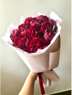 11 красных пионов "Red"