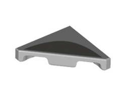 Tile, Modified 2 x 2 Triangular with Dark Bluish Gray Curve Pattern, Light Bluish Gray (35787pb006 6329173)