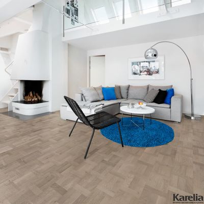 Паркетная доска Karelia Дуб Time Grey купить в интернет-магазине karelia-floor.ru