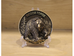 МАГНИТ ЛИТОЙ МЕДВЕДЬ С ПОДНЯТОЙ ЛАПОЙ, ОПТ