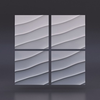 Гипсовая 3d панель "Волна диагональная крупная"