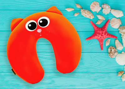 Дорожная подушка-подголовник антистресс "Огонек"