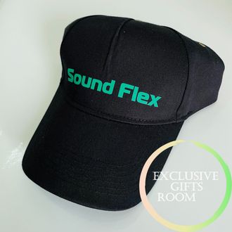 Бейсболка черная с логотипом Sound Flex