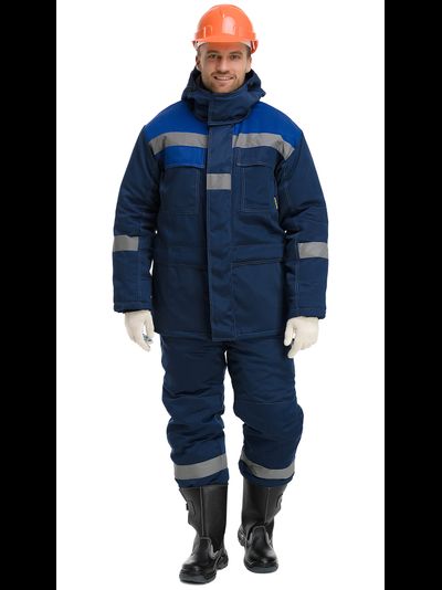 Куртка ЧИКАГО-ЗИМА, синий/василёк, СОП (РАСПРОДАЖА)