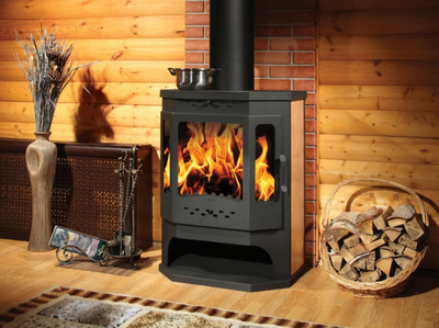 Печь-камин Бавария призматик с плитой, Экокамин (Россия)