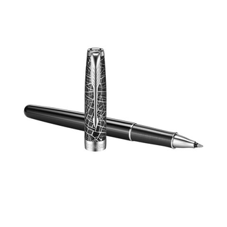 Ручка-роллер PARKER "Sonnet Challenge CT", корпус латунь, черный лак, черная, 2054824