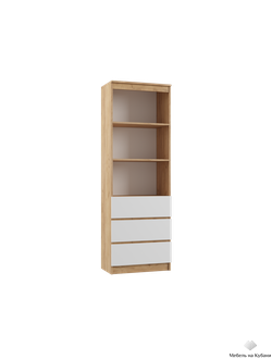 Мадера Стеллаж М600 Крафт золотой/Белый