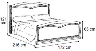 Кровать "Curvo Legno" с изножьем 160х200 см