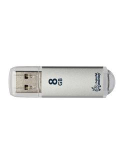 Флеш-память Smartbuy V-Cut, 8Gb, USB 2.0, серебряный, SB8GBVC-S
