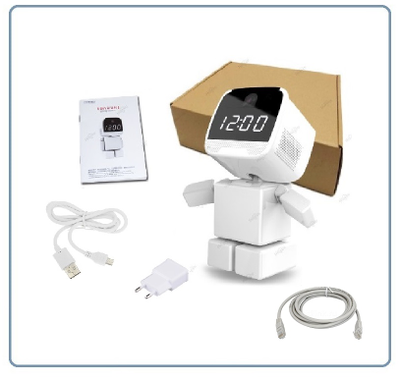 DE-WMrobot-clock Видеоняня WiFi-LAN видеокамера моторизированная с DVR, HD 960 p (cam360)
