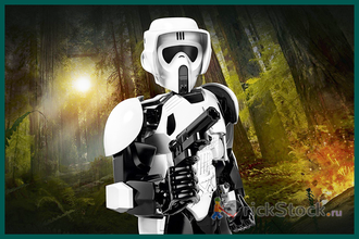 # 75532 Сборный Комплект «Штурмовик–Разведчик на Спидере» / “Scout Trooper & Speeder Bike” Buildable Action Set (2017)