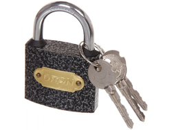 Замок навесной *DRON* (крест / плоск. ключ) 63мм