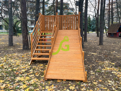 Деревянная зимняя горка "IgraGrad Snow Fox", скат 4 м фото 55