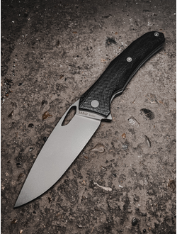 Складной нож Бизон сталь AUS 10, рукоять G10, цвет черный