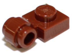 Plate, Modified 1 x 1 with Light Attachment - Thick Ring, Reddish Brown (4081b / 4211253 / 4541285 / 6347749)
