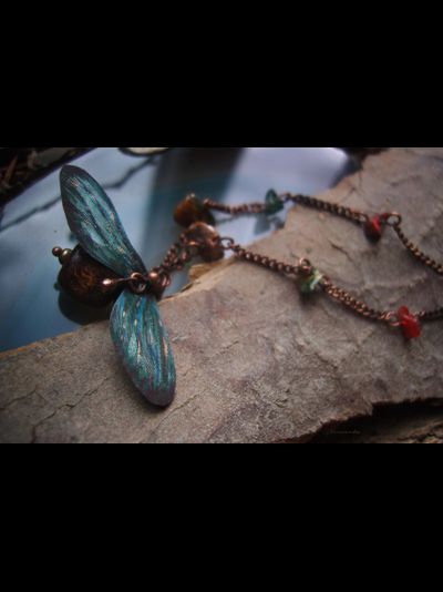 Бохо-подвеска "Полуденный мотылёк августа"