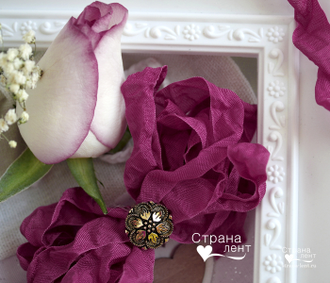 Шебби-лента Летняя роза от производителя "Страна лент"