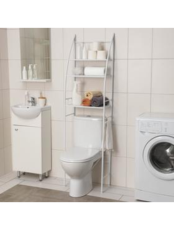 4606606 Стеллаж над унитазом 50*32*166 см, цвет БЕЛЫЙ