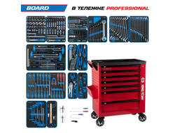 Набор инструментов 325 предметов, "BOARD", в красной тележке KING TONY 9G38-325MRVR