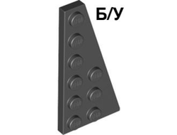 ! Б/У - Wedge, Plate 6 x 3 Right, Black (54383 / 4283046) - Б/У