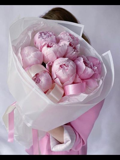 Розовый пион количество на выбор