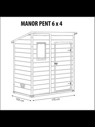 Сарай "Манор Пент 6x4" (размеры 175 x 103 см)