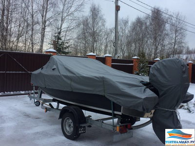 Тент на лодку ВОЛЖАНКА 46 FISH - 2017-18 (БЕЗ ЛЕЕРОВ)