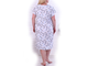 Удлиненная женская ночная сорочка большого размера из хлопка арт. 969500-41 (цвет бледно-голубой) Размеры 70-78